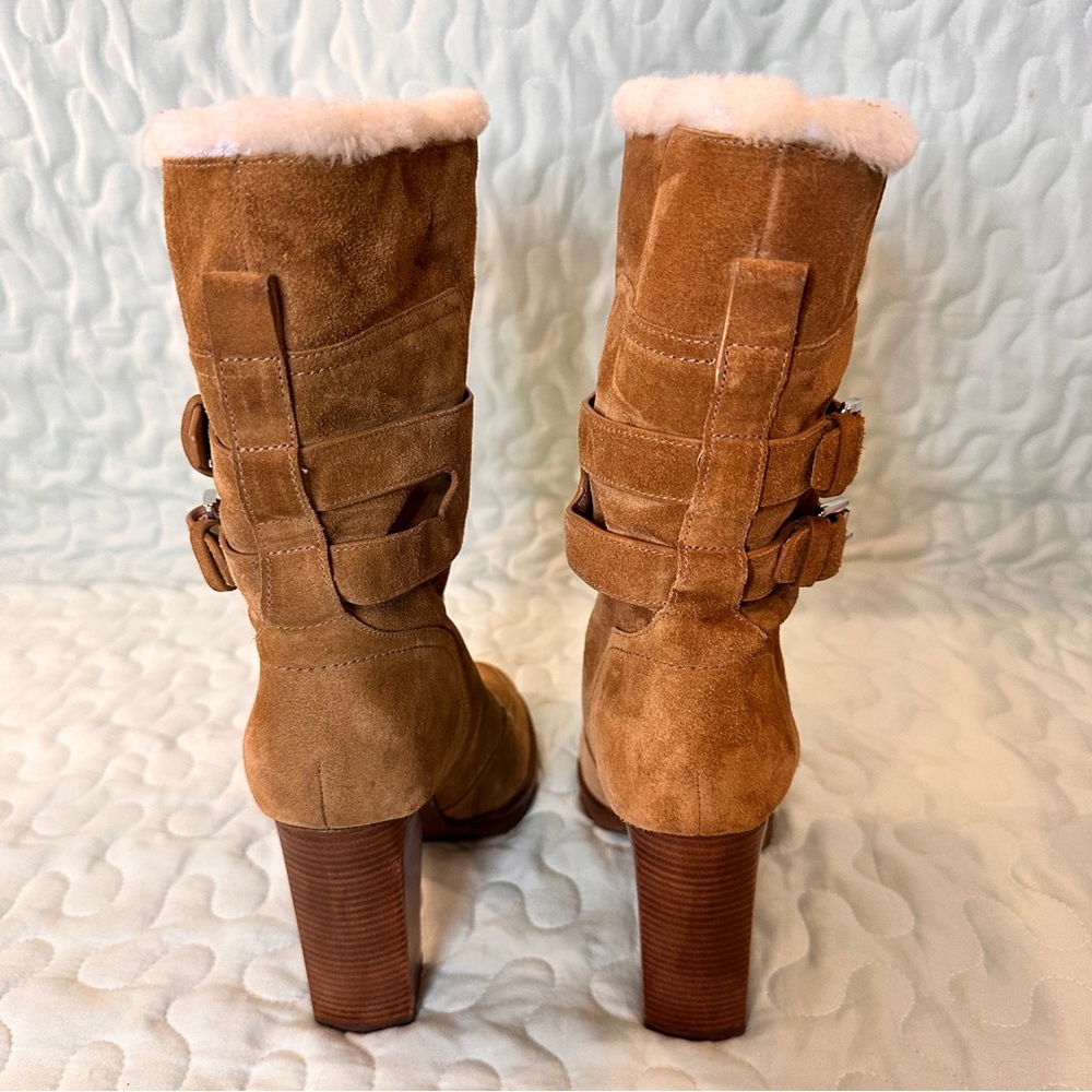 Sigerson Morrison Evanlee‎ Dyed Shearling Suede Boots 7.5 Brand New - Picture 7 of 15